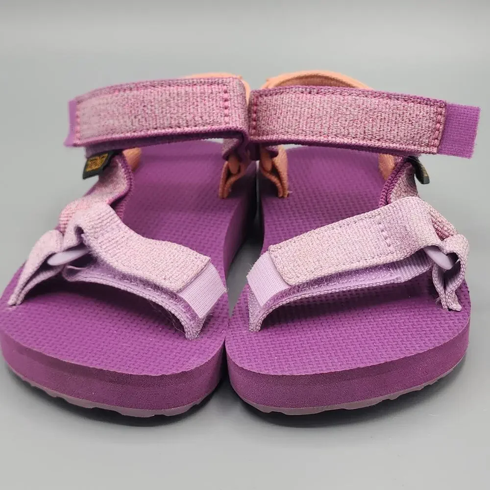 Teva Kids Original Universal Metallic Sandals Pink Purple 1131611C Size 9 US